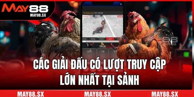 Các giải đấu có lượt truy cập lớn nhất tại sảnh